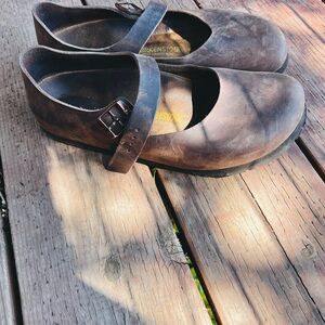 Birkenstock Brown Mary Jane Shoes